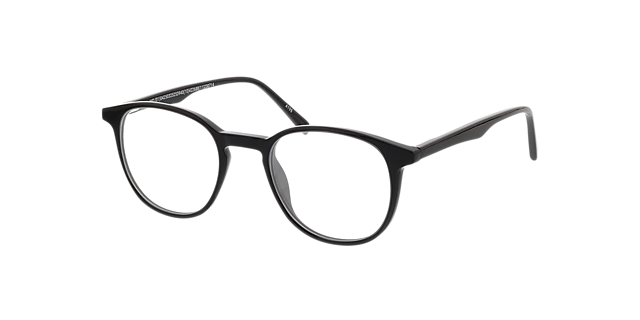 Stanford Schwarz KunststoffEyeglass Frames von B24, Dreiviertelansicht