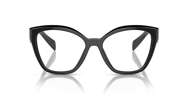 PR 20ZV Schwarz AcetatEyeglass Frames von B24, Vorderansicht