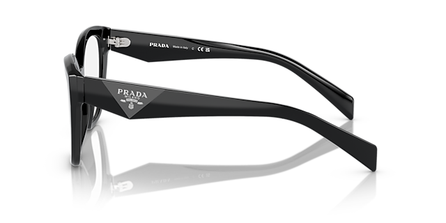 PR 20ZV Schwarz AcetatEyeglass Frames von B24, Seitenansicht