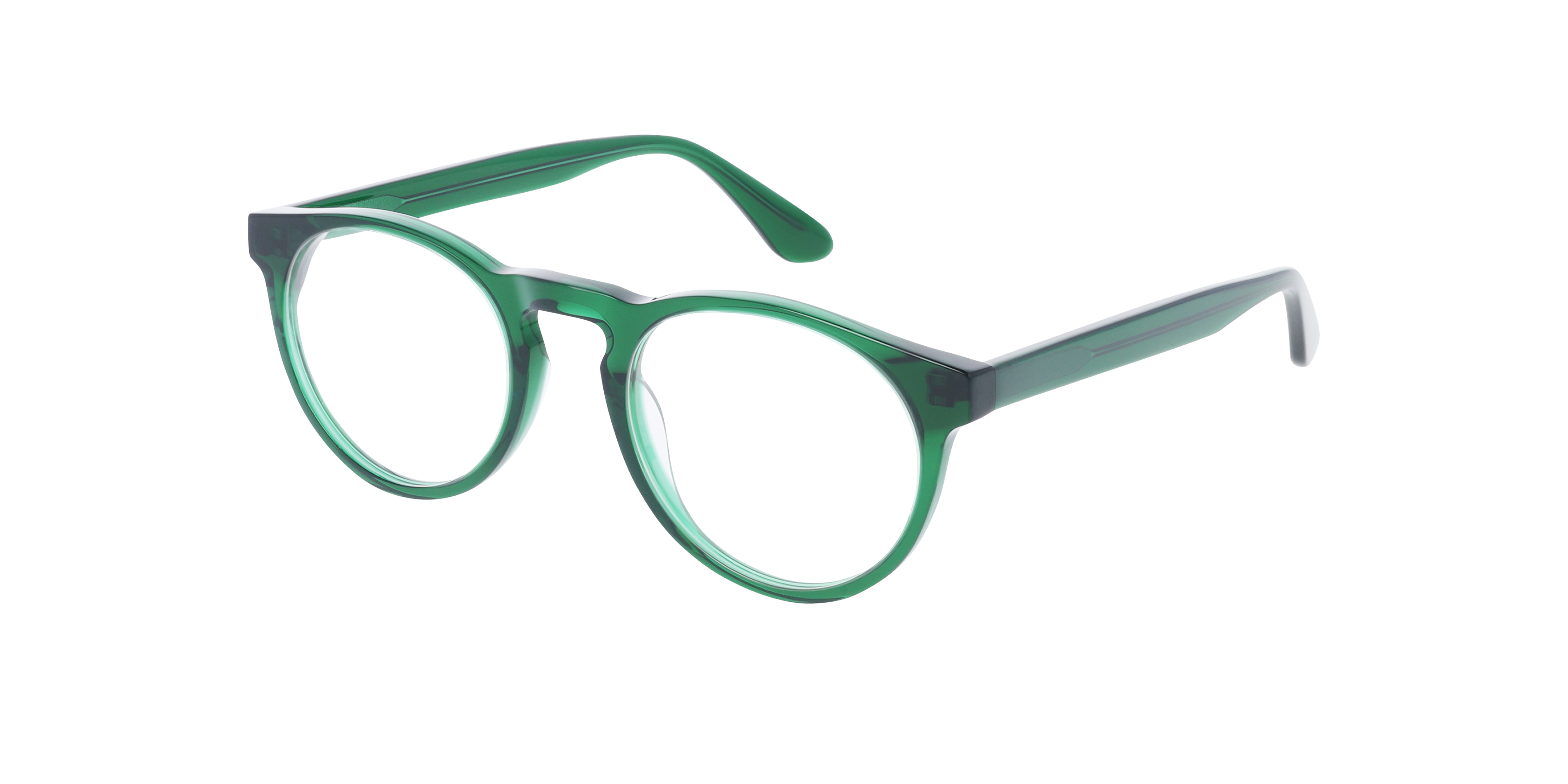 Steven S. Crystal Emerald AcetaatEyeglass Frames van B24, Hoekweergave