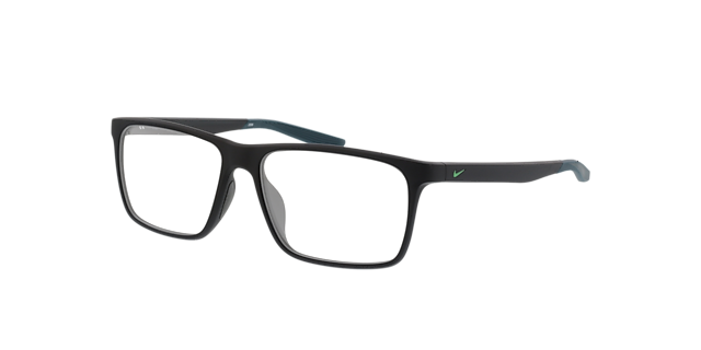 Nike 7116 Zwart KunststofEyeglass Frames van B24, Hoekweergave