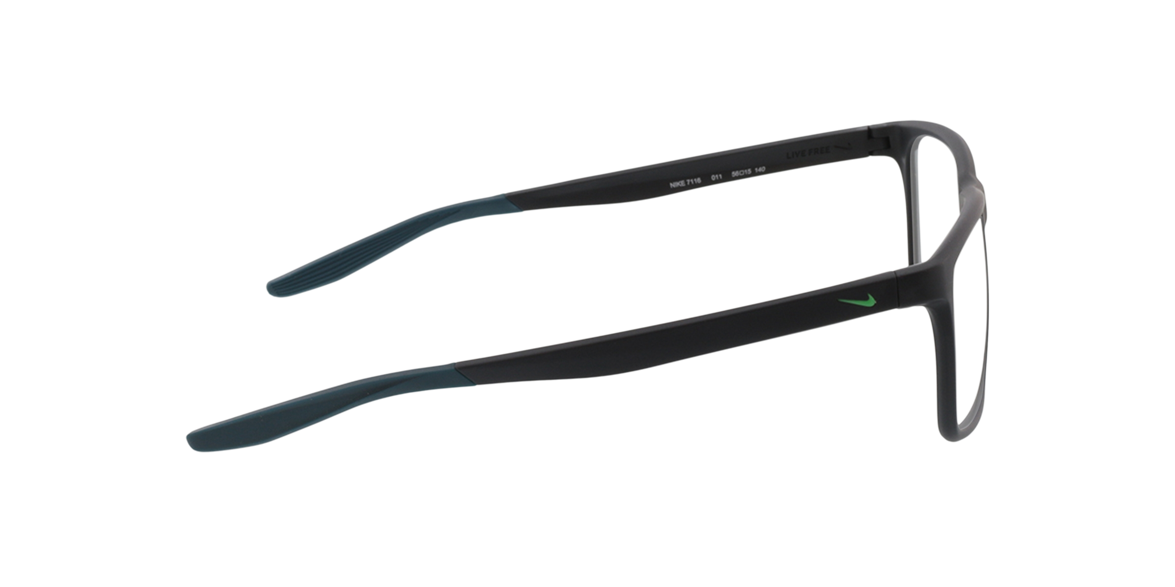 Nike 7116 Schwarz KunststoffEyeglass Frames von B24, Seitenansicht