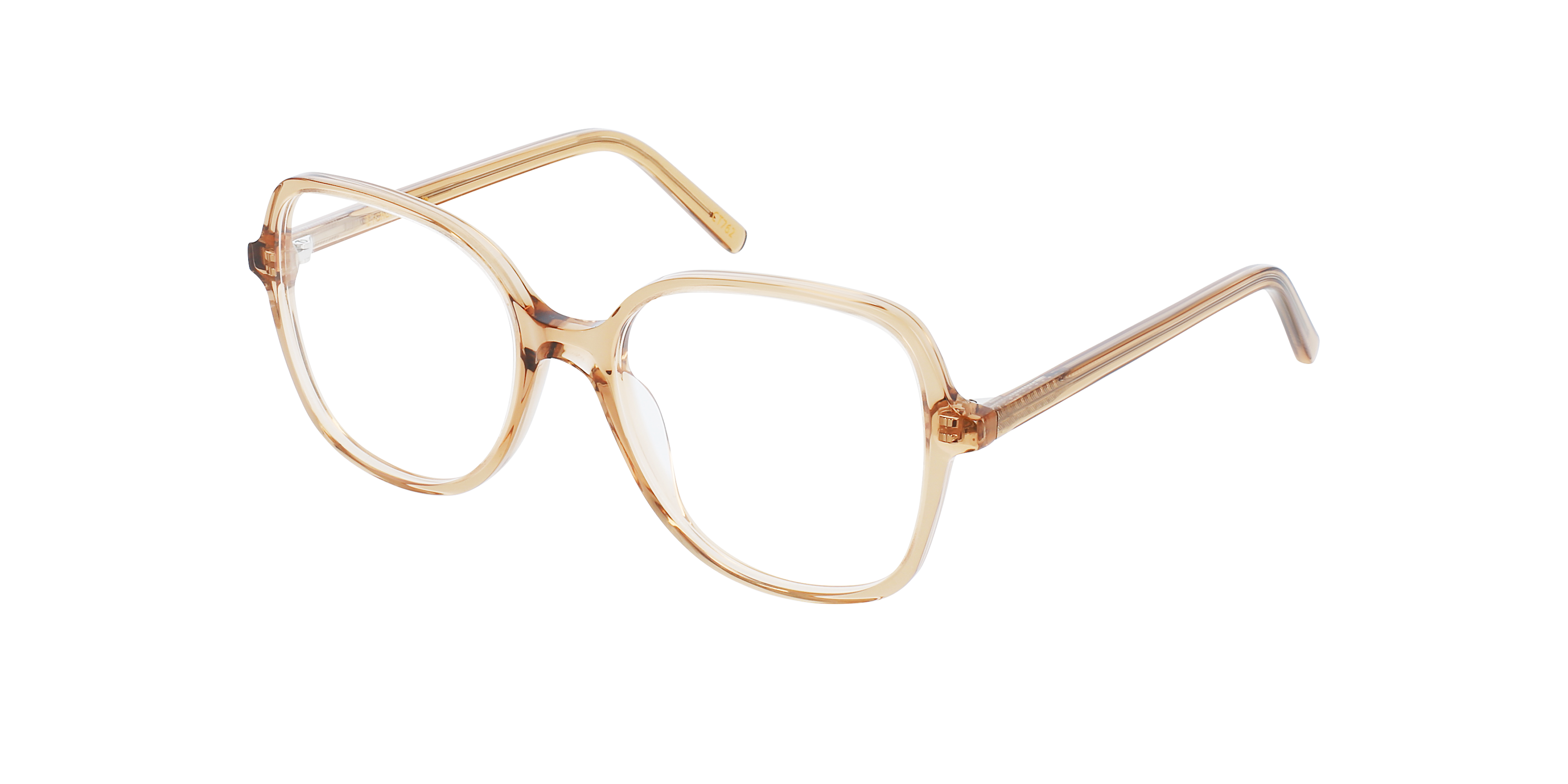 Darya Crystal Caramel AcetatEyeglass Frames von B24, Dreiviertelansicht