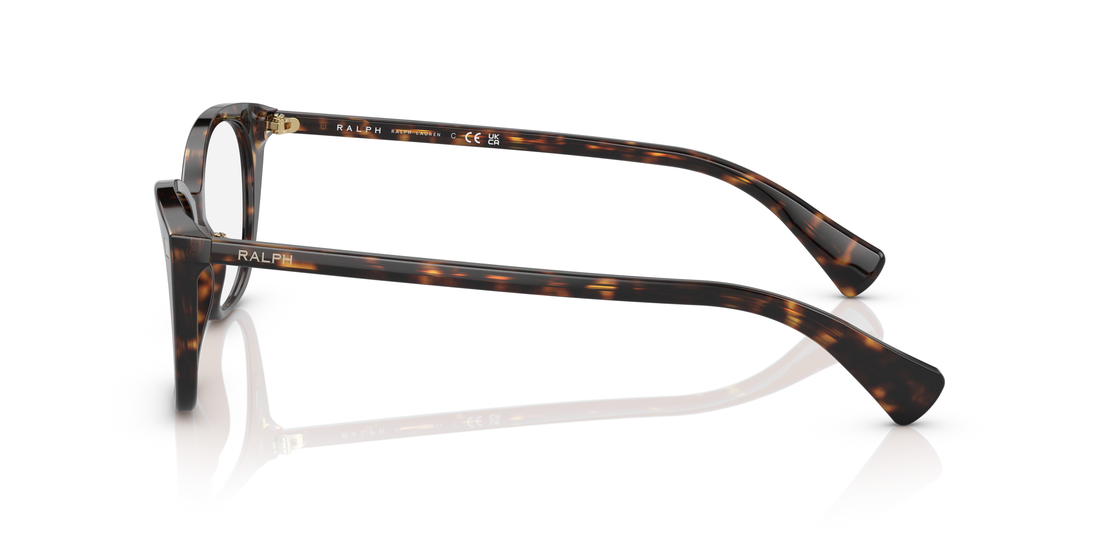 RA7146 Glanzend Havana AcetaatEyeglass Frames van B24, Zijaanzicht