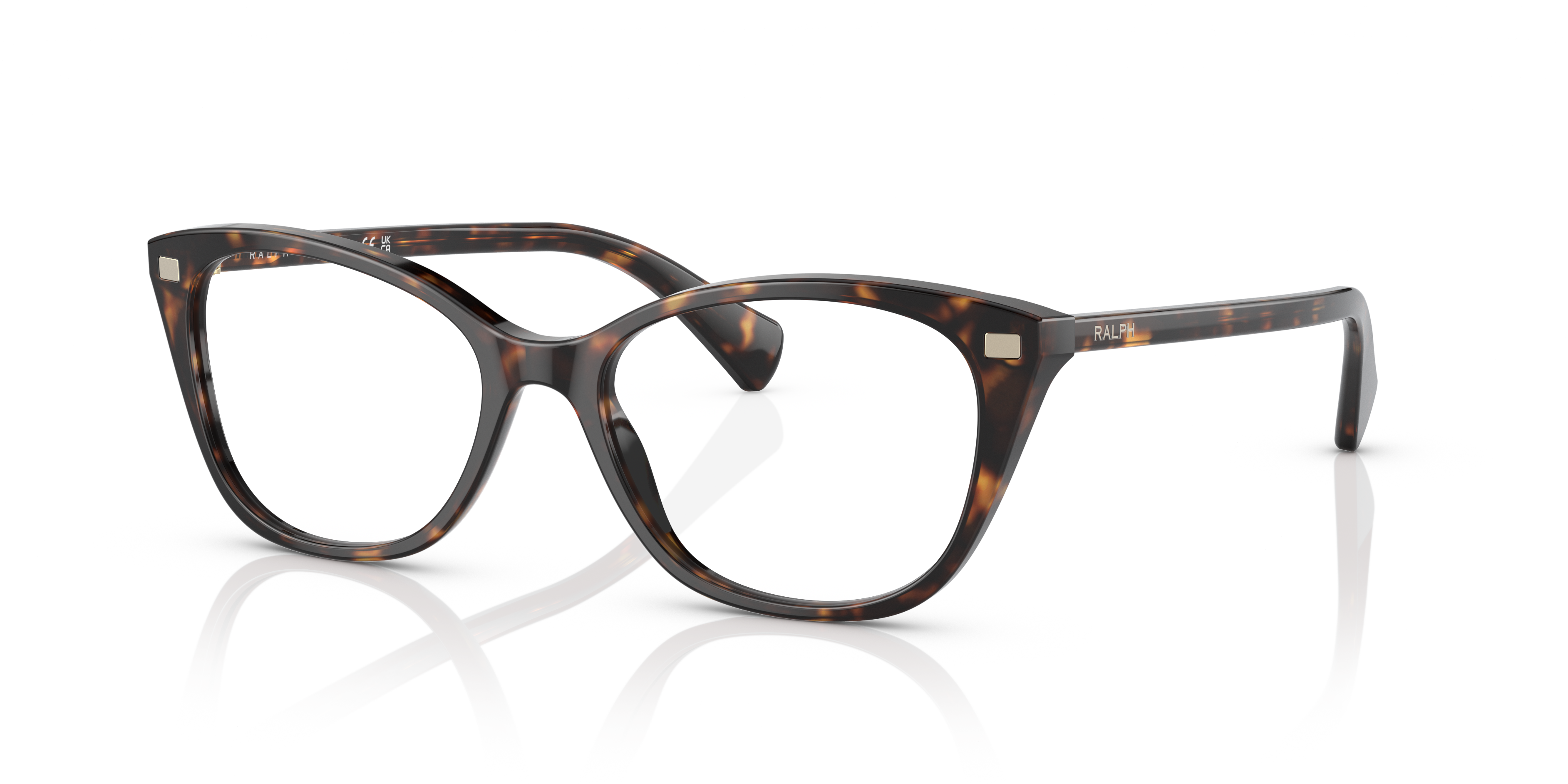 RA7146 Glanzend Havana AcetaatEyeglass Frames van B24, Hoekweergave