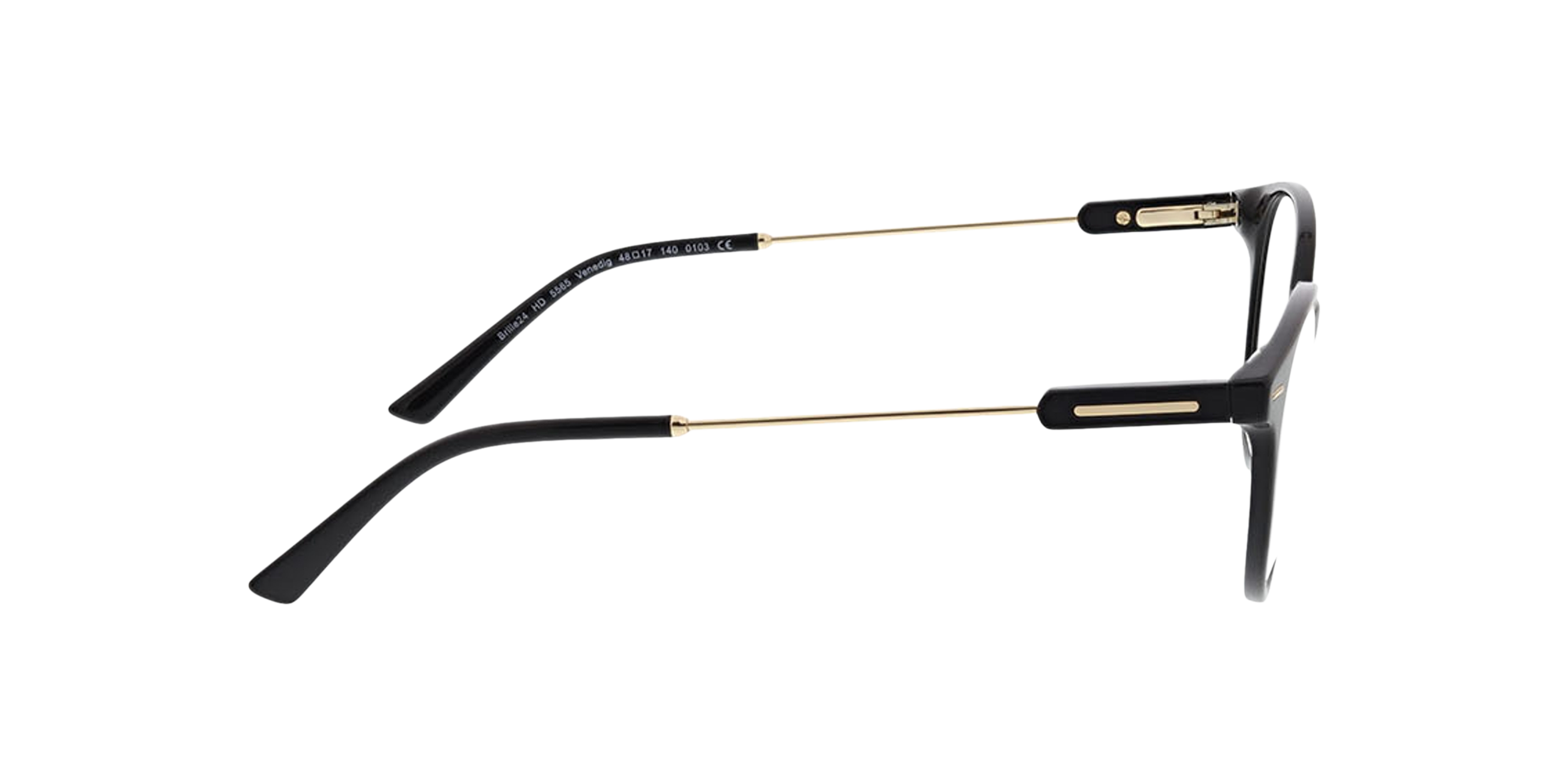 Venedig Zwart AcetaatEyeglass Frames van B24, Zijaanzicht