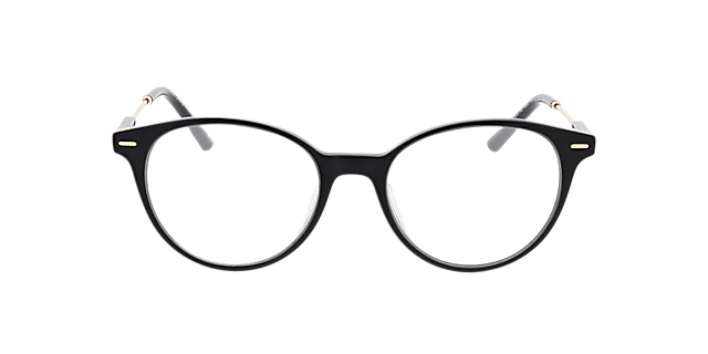 Venedig Schwarz AcetatEyeglass Frames von B24, Vorderansicht