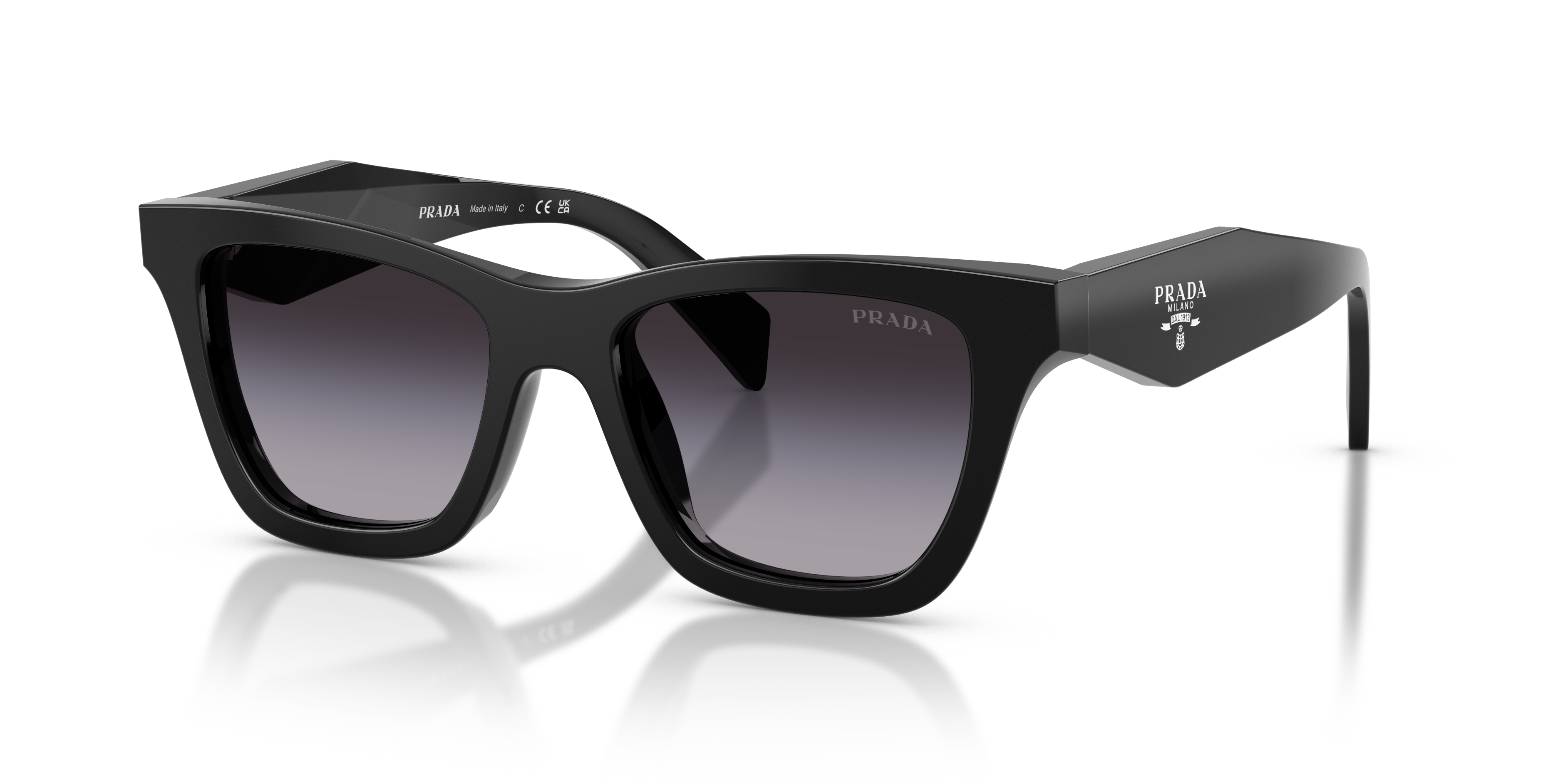 PR C07S Zwart AcetaatSunglass Frames van B24, Hoekweergave