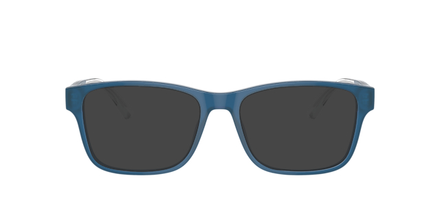 EA3239 Glanzend opaline blauw AcetaatEyeglass Frames van B24, met getinte lenzen