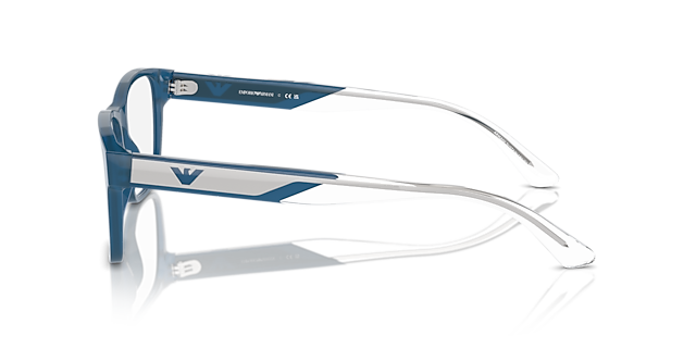 EA3239 Glanzend opaline blauw AcetaatEyeglass Frames van B24, Zijaanzicht