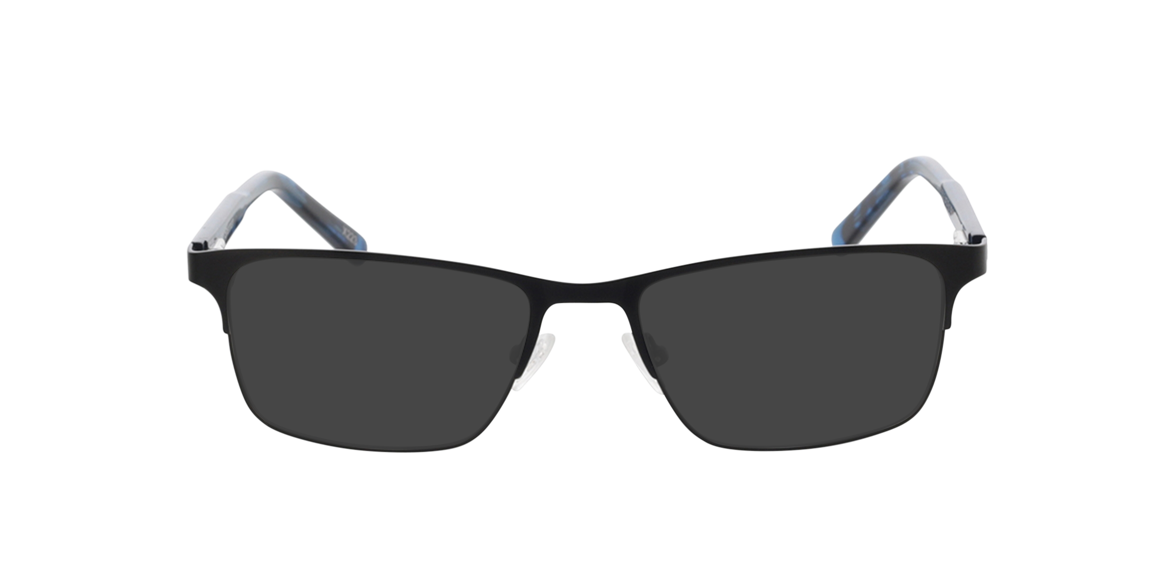 Sherman Zwart  &  gevlekt blauw MetaalEyeglass Frames van B24, met getinte lenzen