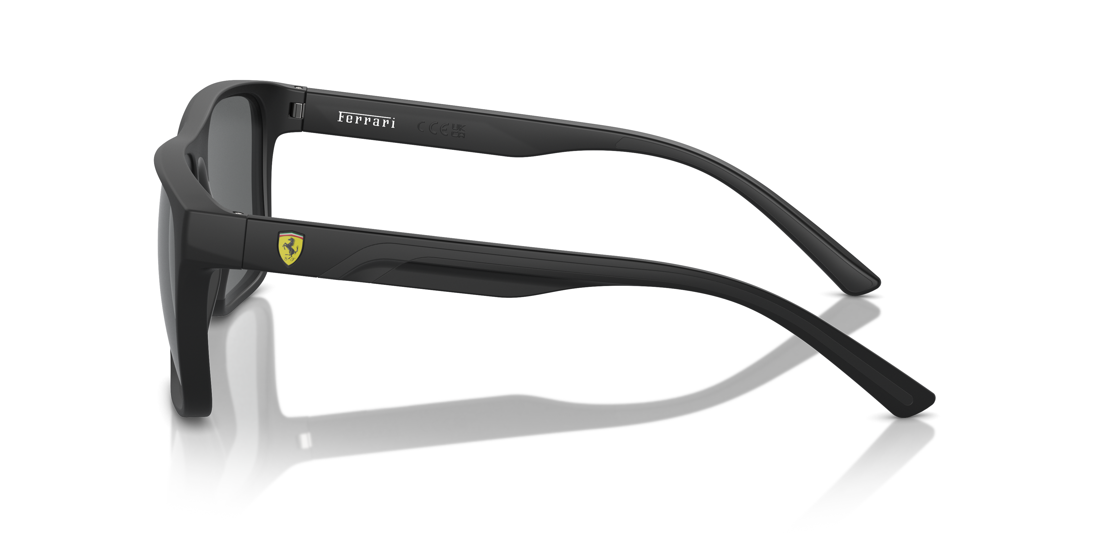 FZ6002U Matzwart KunststofSunglass Frames van B24, Zijaanzicht