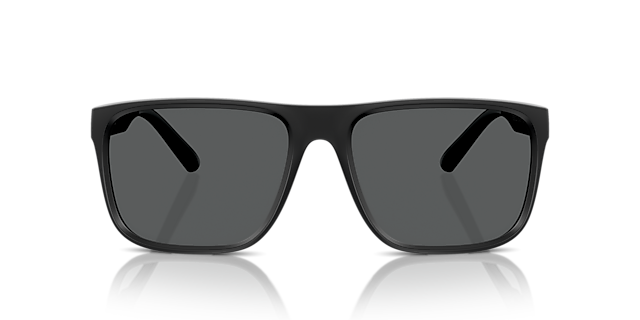 FZ6002U Matzwart KunststofSunglass Frames van B24, Vooraanzicht