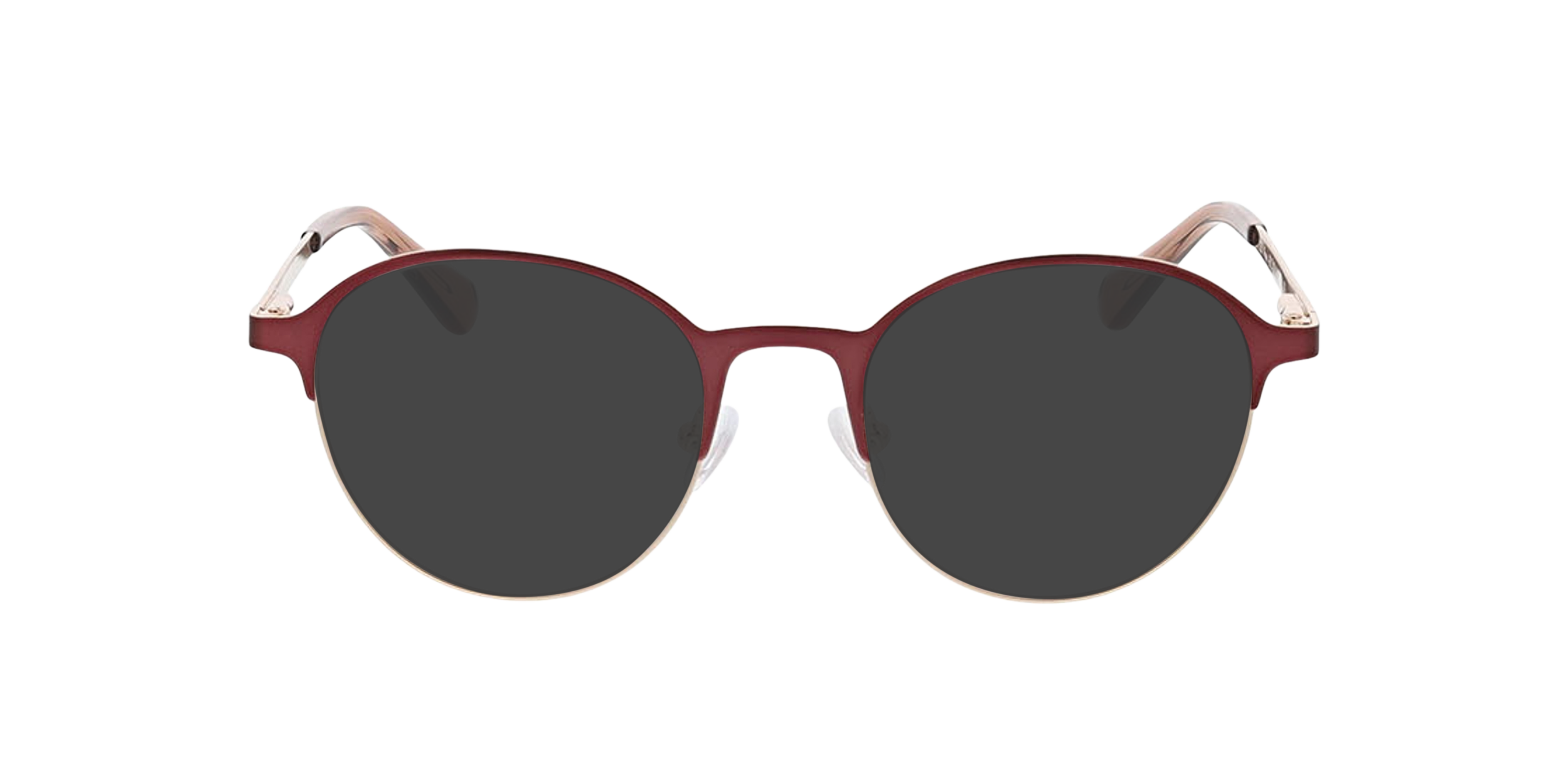 Neapel Matt Burgundy  &  Gold  &  Pink MetallEyeglass Frames von B24, mit getönten Gläsern