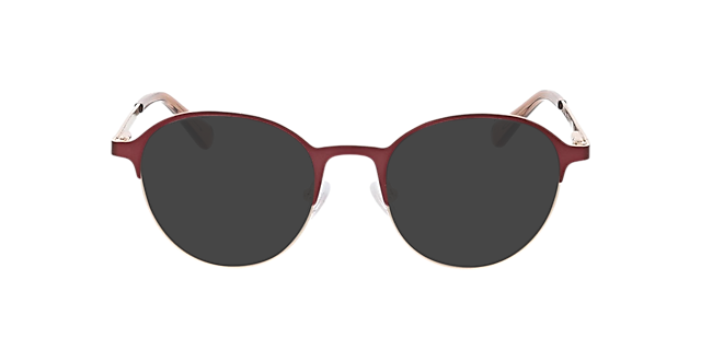Neapel Mat bordeauxrood  &  goud  &  roze MetaalEyeglass Frames van B24, met getinte lenzen