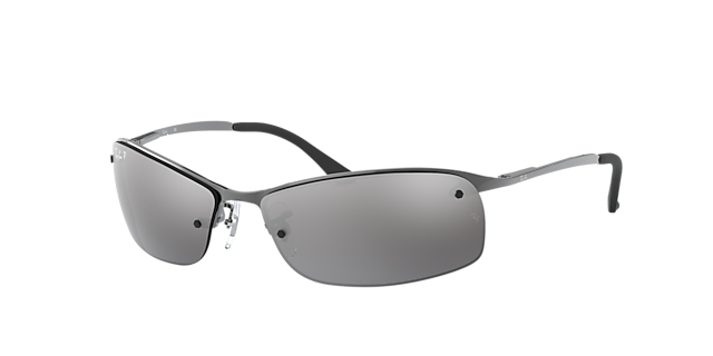 RB3183 Staalgrijs MetaalSunglass Frames van B24, Hoekweergave