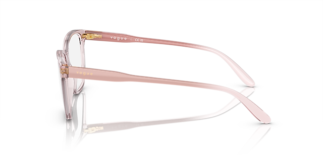 VO5518 Transparant Roze KunststofEyeglass Frames van B24, Zijaanzicht