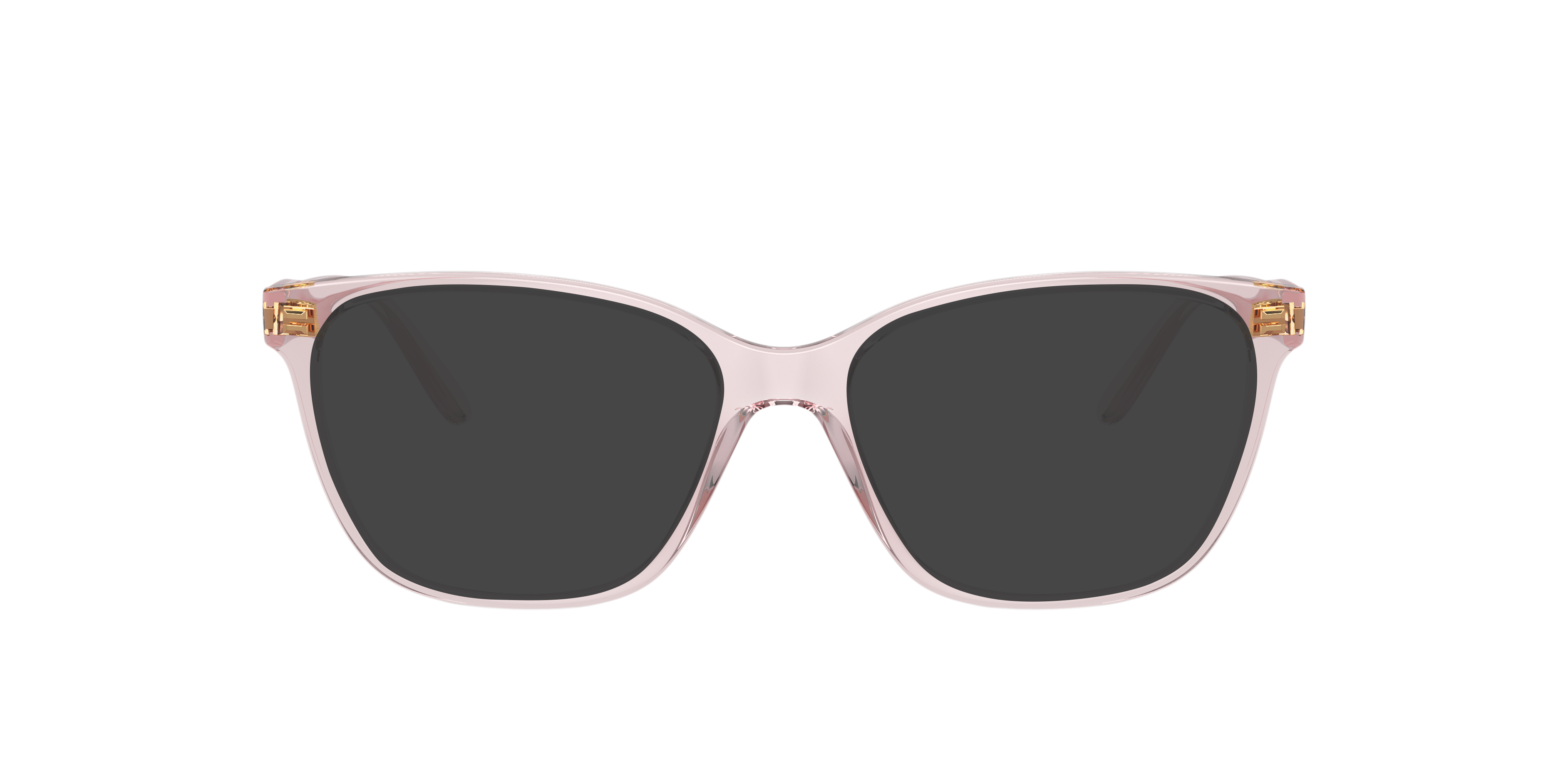 VO5518 Transparant Roze KunststofEyeglass Frames van B24, met getinte lenzen