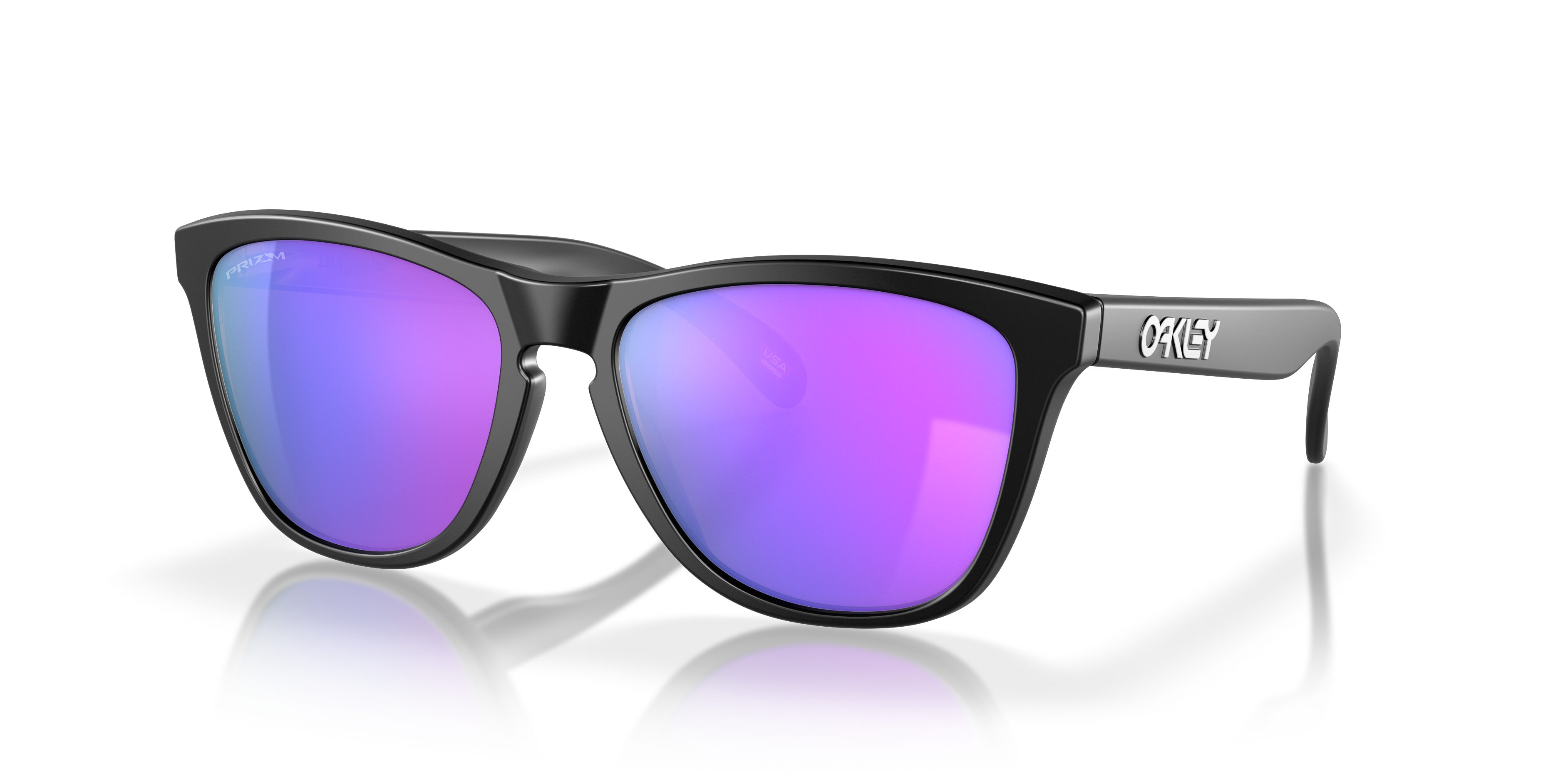 Frogskins™ Matt Schwarz KunststoffSunglass Frames von B24, Dreiviertelansicht