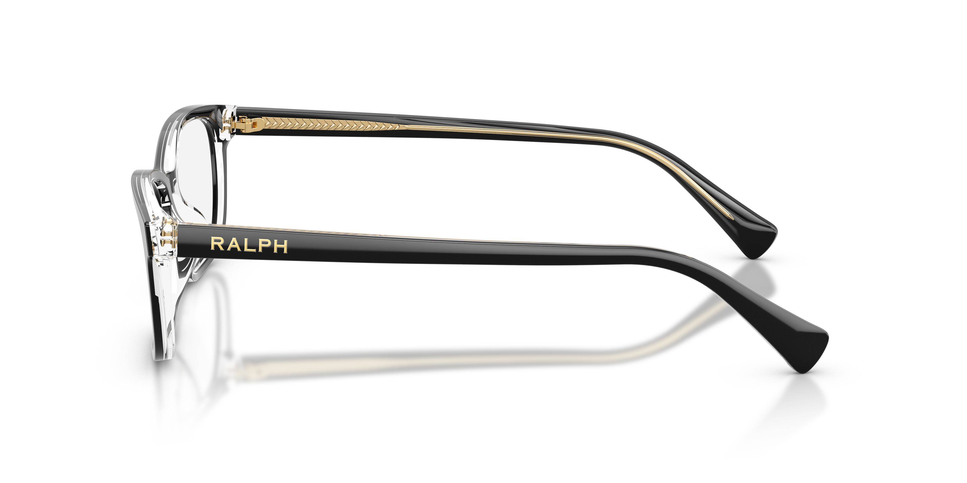 RA7194U Black & Transparent AcetatEyeglass Frames von B24, Seitenansicht