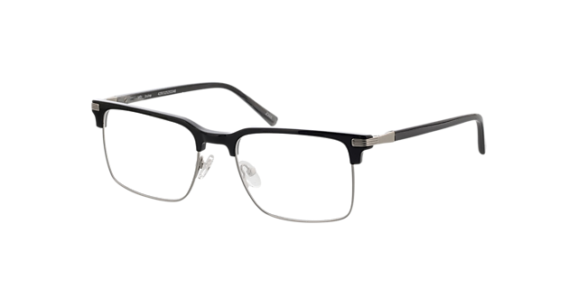 Irvine Schwarz MetallEyeglass Frames von B24, Dreiviertelansicht