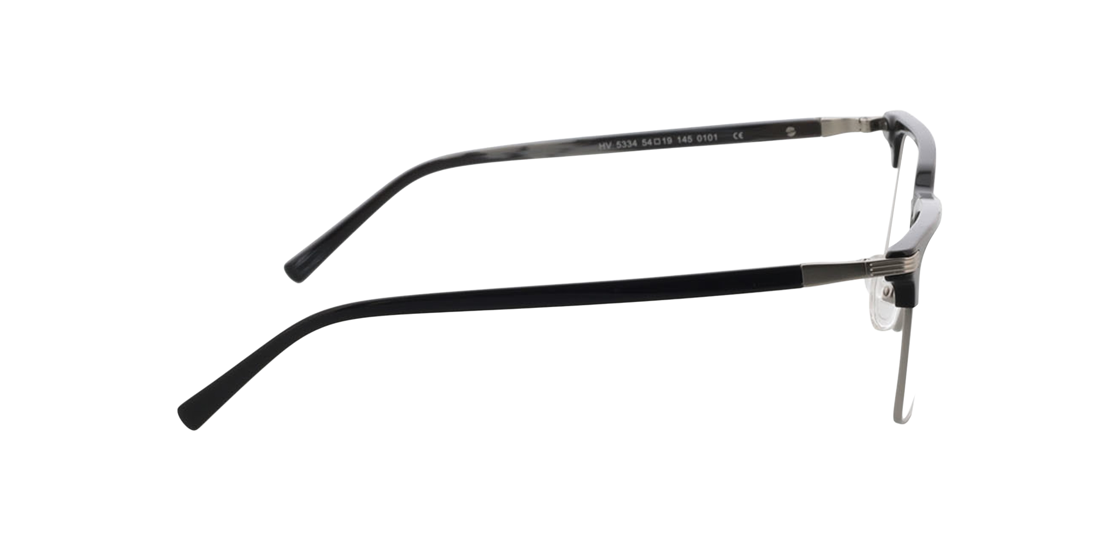 Irvine Schwarz MetallEyeglass Frames von B24, Seitenansicht