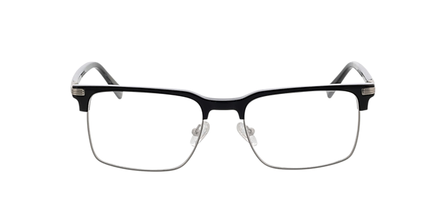 Irvine Schwarz MetallEyeglass Frames von B24, Vorderansicht