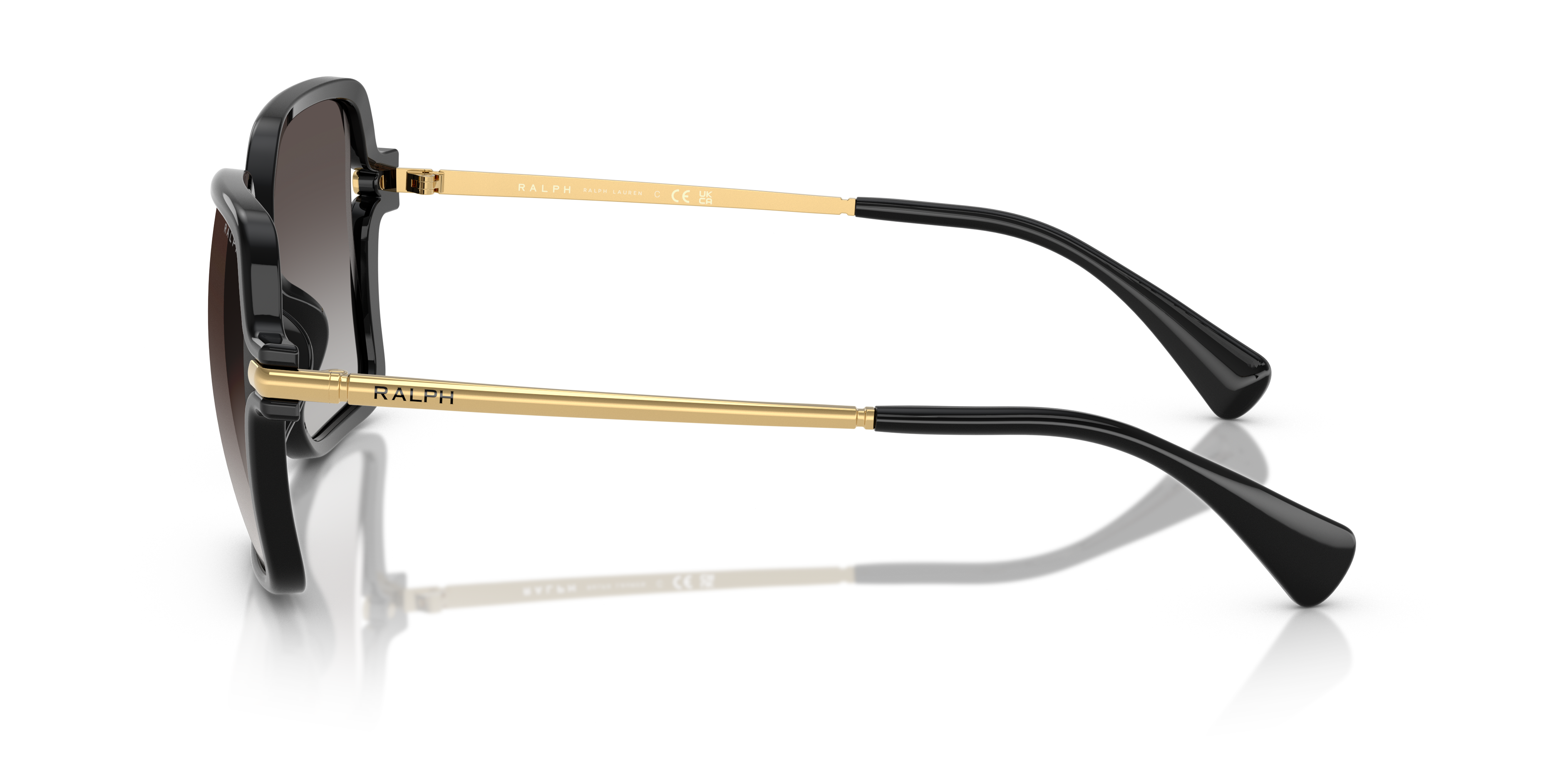 RA5319U Glanzend zwart KunststofSunglass Frames van B24, Zijaanzicht