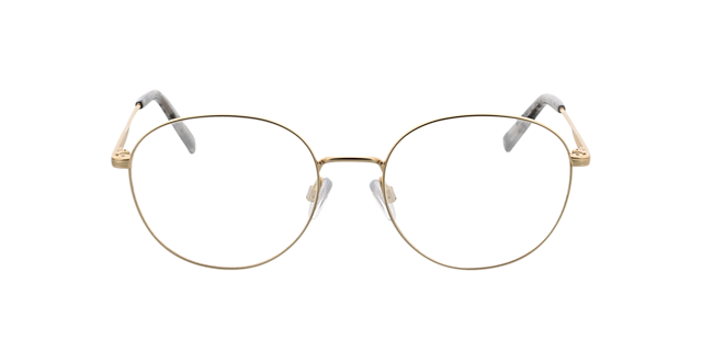 Julia Satin Gold & Grey Havana MetallEyeglass Frames von B24, Vorderansicht