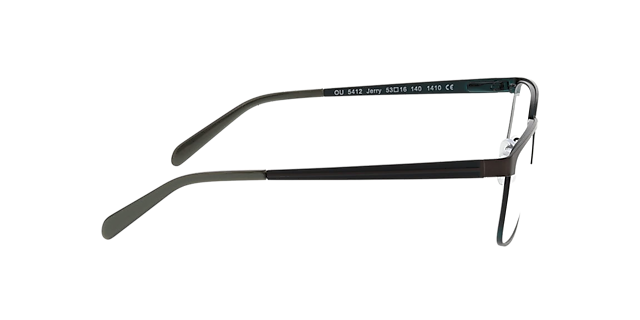 Jerry Matt Grey Brown  &  Matt Green MetallEyeglass Frames von B24, Seitenansicht