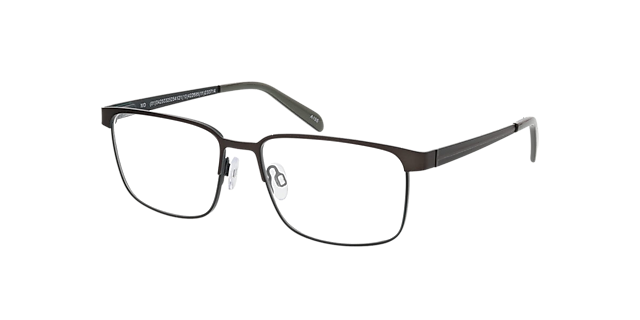 Jerry Matt Grey Brown  &  Matt Green MetallEyeglass Frames von B24, Dreiviertelansicht