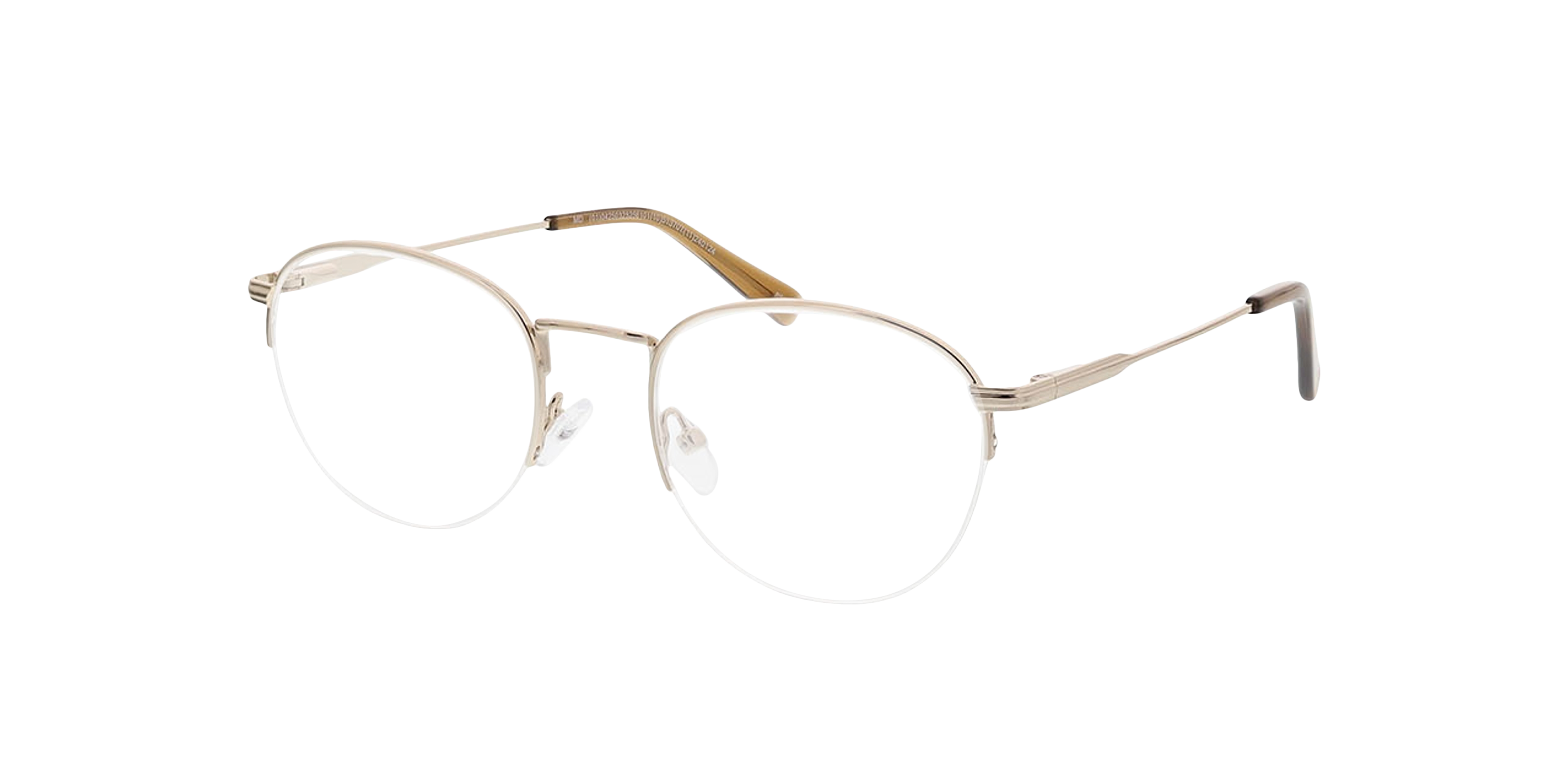 Belfast Goud MetaalEyeglass Frames van B24, Hoekweergave