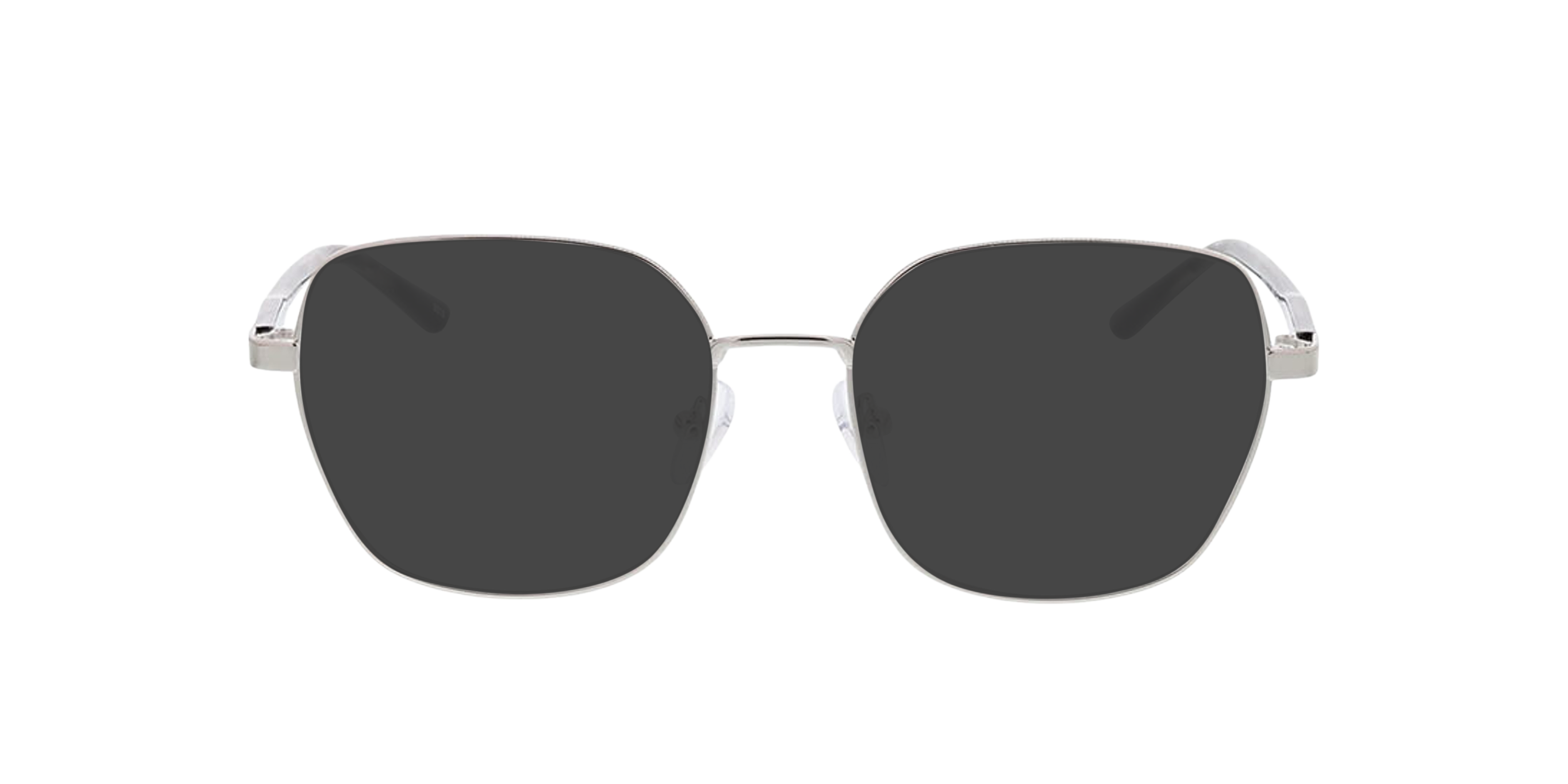 Genua Zilver  &  grijs hoorn MetaalEyeglass Frames van B24, met getinte lenzen