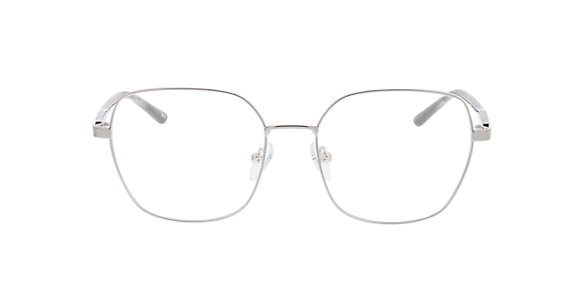 Genua Zilver & grijs hoorn MetaalEyeglass Frames van B24, Vooraanzicht