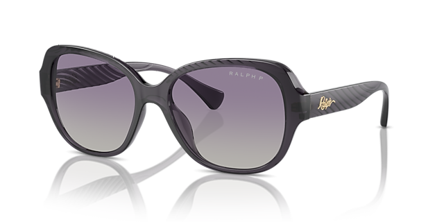 RA5316U Shiny Transparent Violet KunststoffSunglass Frames von B24, Dreiviertelansicht
