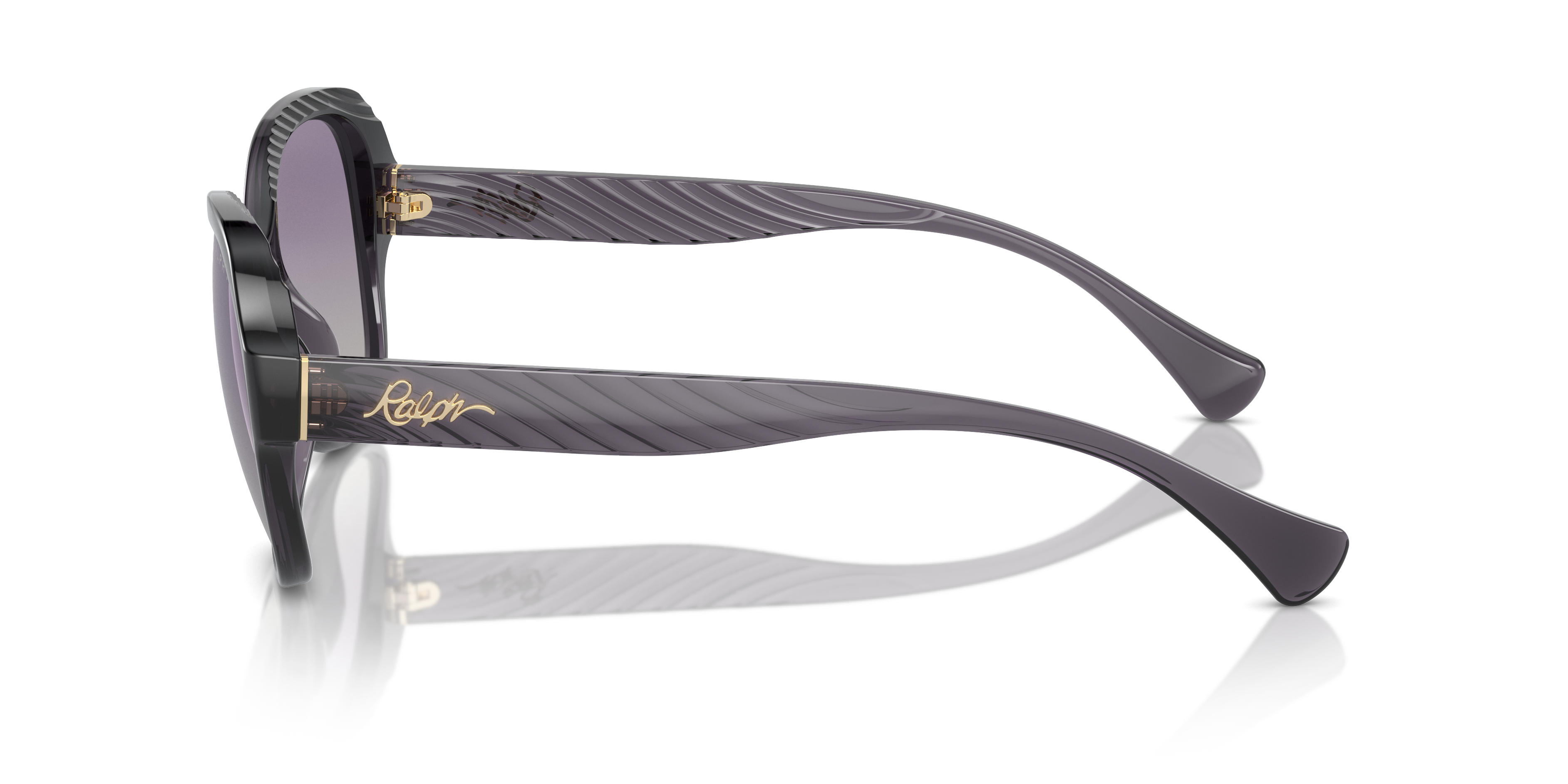 RA5316U Shiny Transparent Violet KunststofSunglass Frames van B24, Zijaanzicht