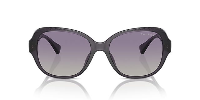 RA5316U Shiny Transparent Violet KunststoffSunglass Frames von B24, Vorderansicht