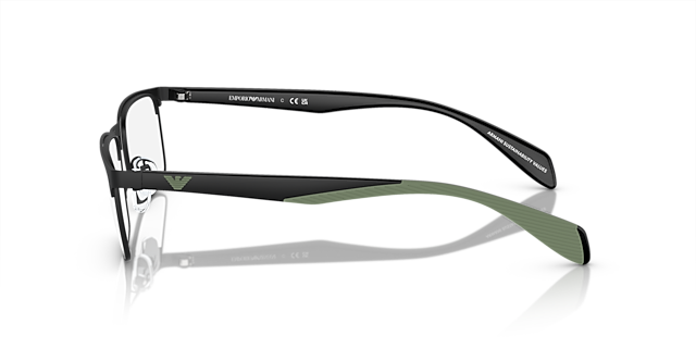 EA1149 Matt Schwarz MetallEyeglass Frames von B24, Seitenansicht