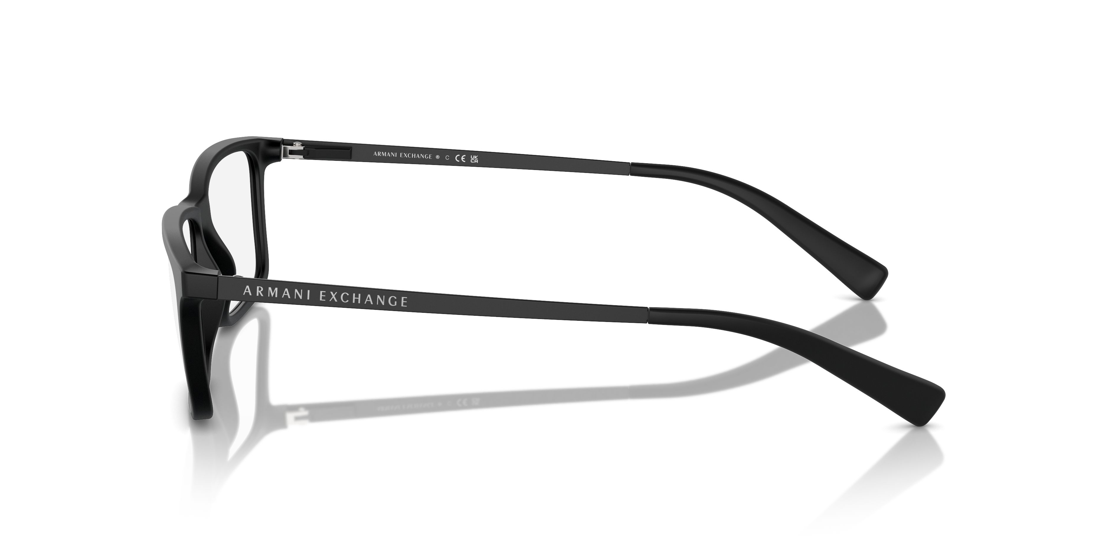 AX3027 Matzwart KunststofEyeglass Frames van B24, Zijaanzicht