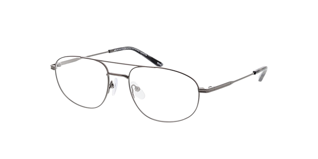Wien Gunmetal  &  grijs Havana MetaalEyeglass Frames van B24, Hoekweergave