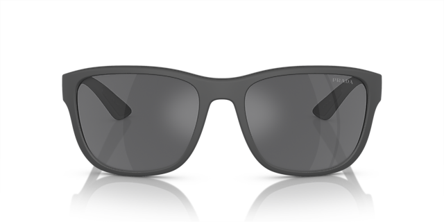 PS 01US Graues Gummi KunststoffSunglass Frames von B24, Vorderansicht