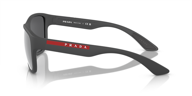 PS 01US Graues Gummi KunststoffSunglass Frames von B24, Seitenansicht