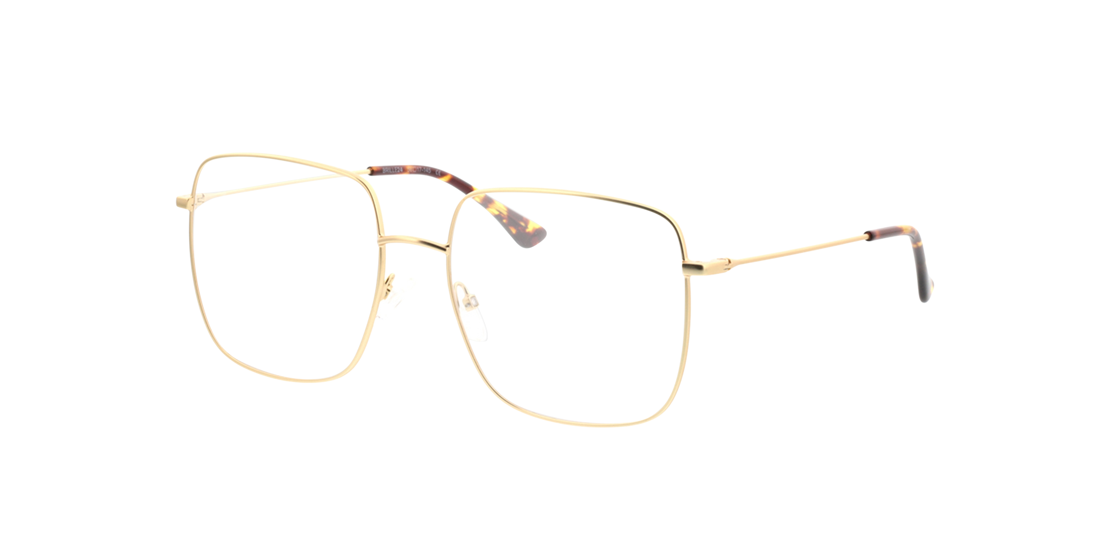 Limerick Goud MetaalEyeglass Frames van B24, Hoekweergave