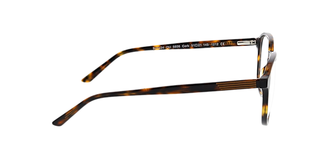 Cork Donker Havana AcetaatEyeglass Frames van B24, Zijaanzicht