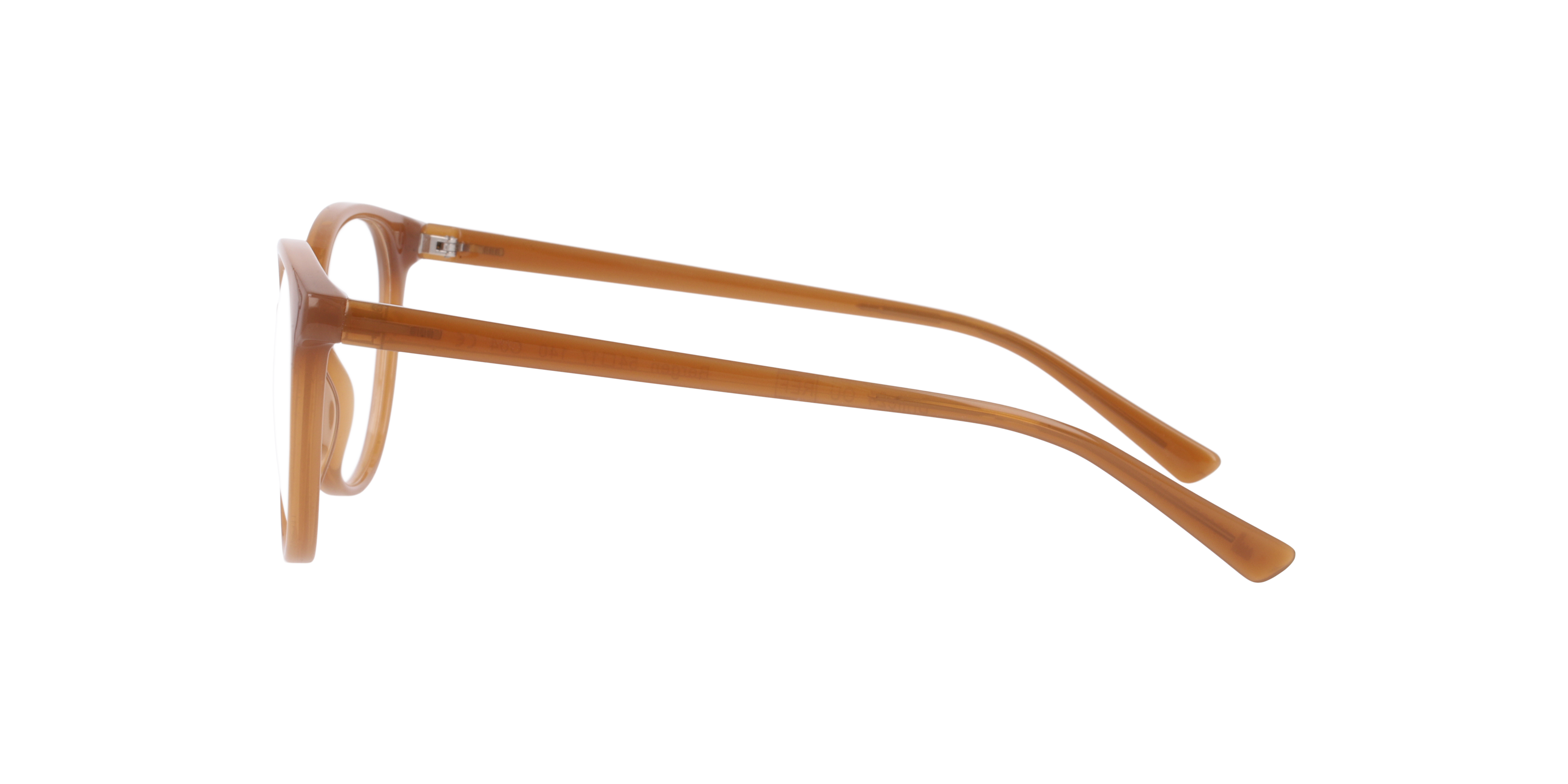 Bergen Milky Light Brown KunststoffEyeglass Frames von B24, Seitenansicht