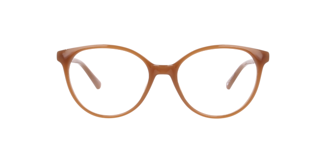 Bergen Milky Light Brown KunststoffEyeglass Frames von B24, Vorderansicht