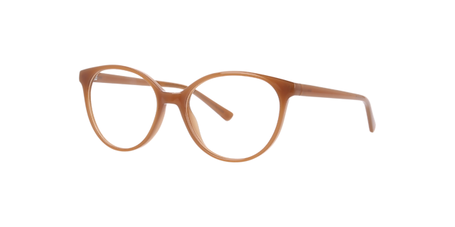 Bergen Milky Light Brown KunststoffEyeglass Frames von B24, Dreiviertelansicht