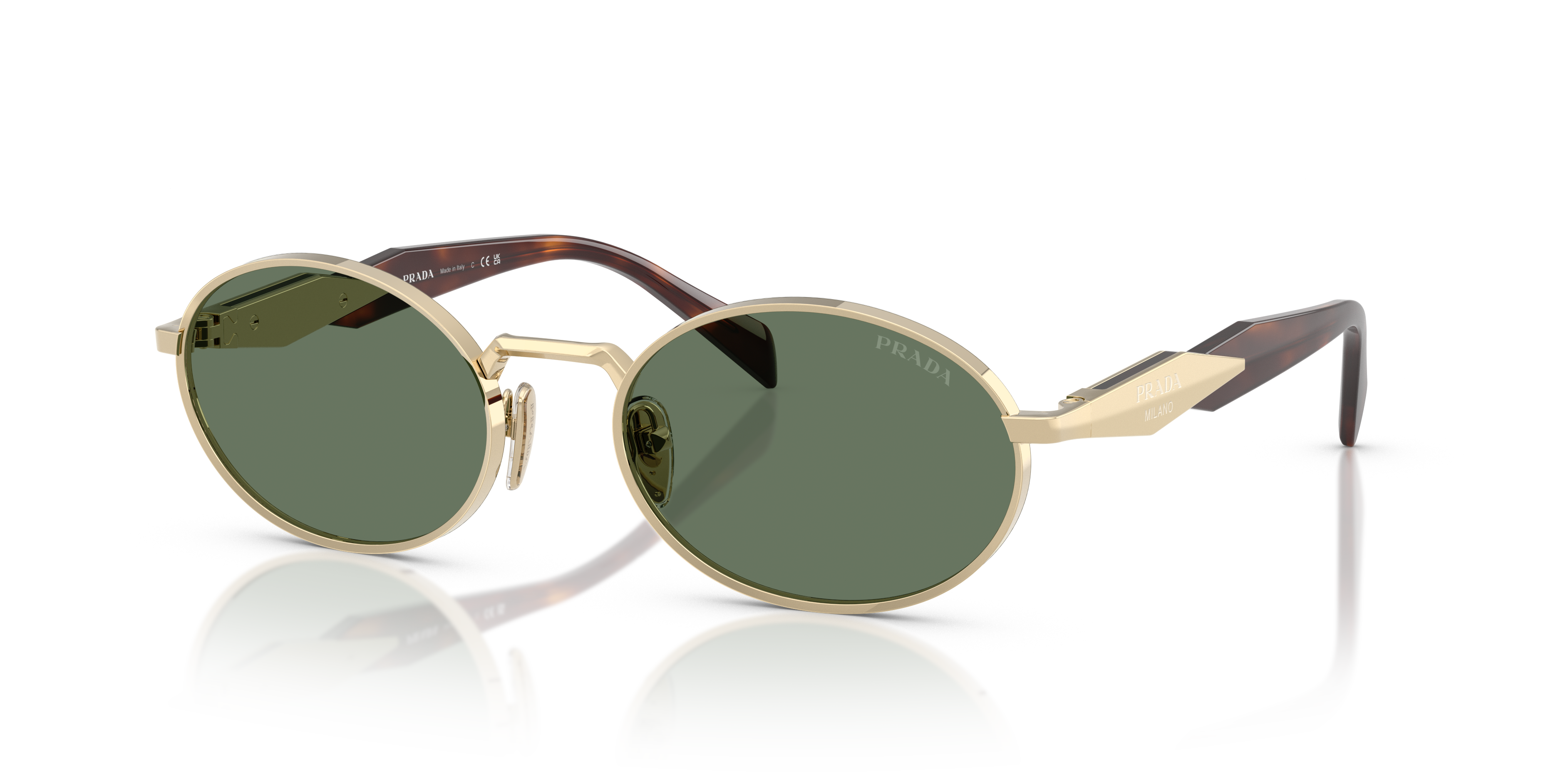 PR 65ZS Lichtgoud MetaalSunglass Frames van B24, Hoekweergave