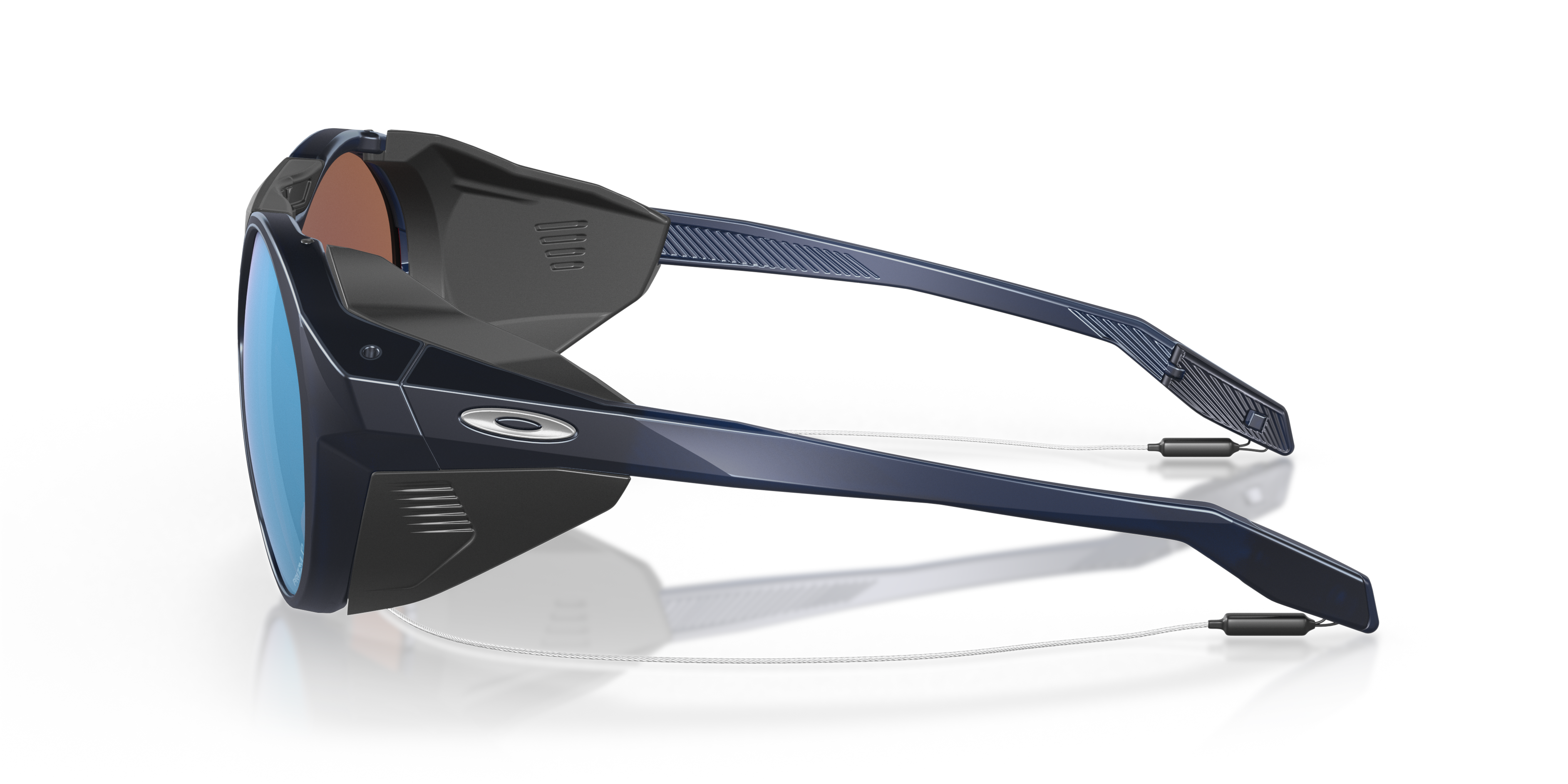 Clifden Mat doorschijnend Blauw KunststofSunglass Frames van B24, Zijaanzicht