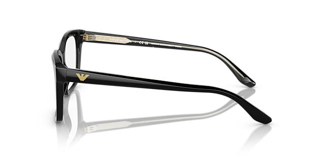 EA3219 Zwart AcetaatEyeglass Frames van B24, Zijaanzicht